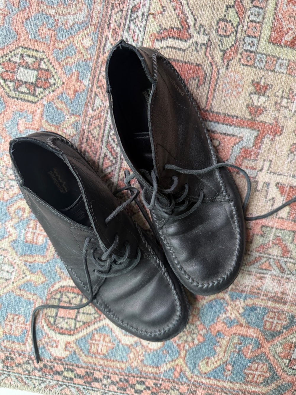 Patagonia Skywalk Dogwood Boots, Black Men's Leather Lace-Up Casual